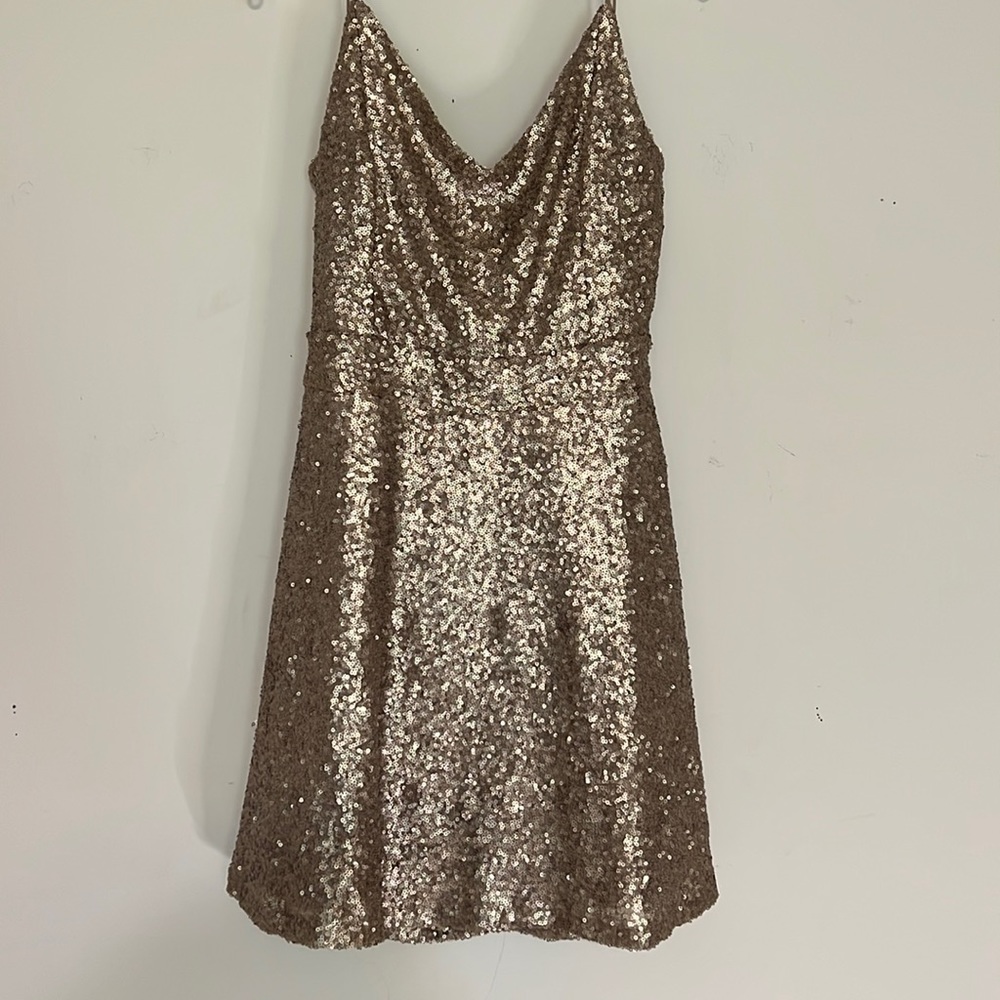 Tobi Gold Sequin Dress